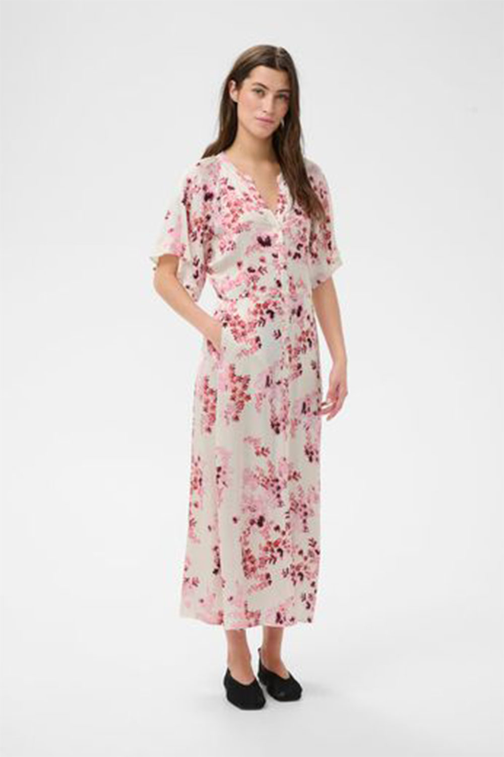 Part Two : Pink Floral Flowing Dress