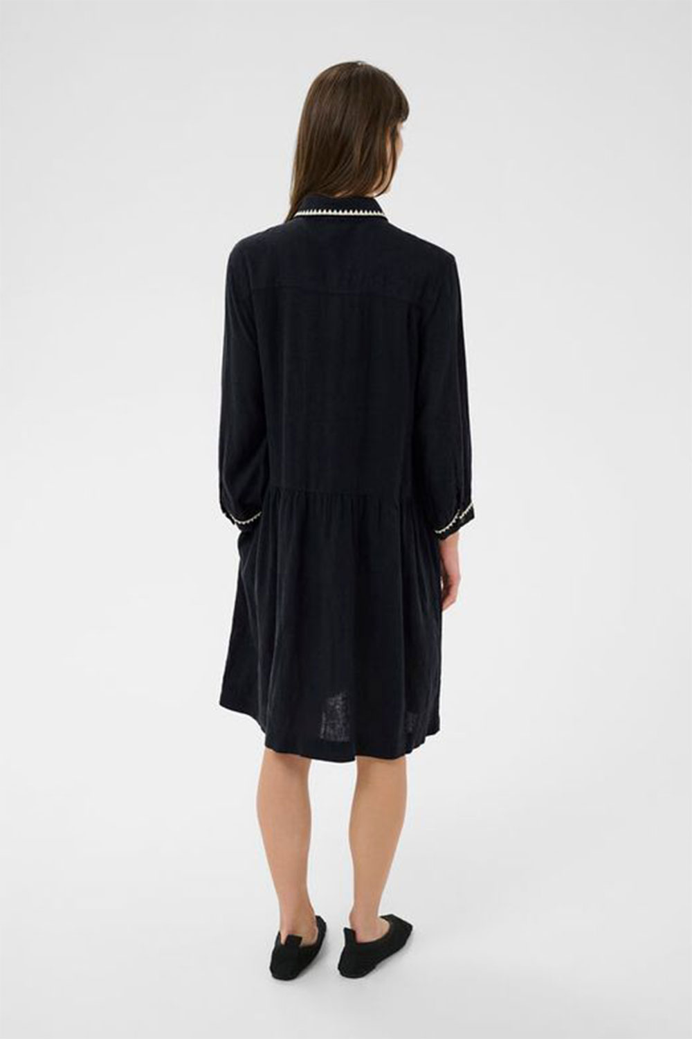 Part Two: Alivia Navy Linen Dress