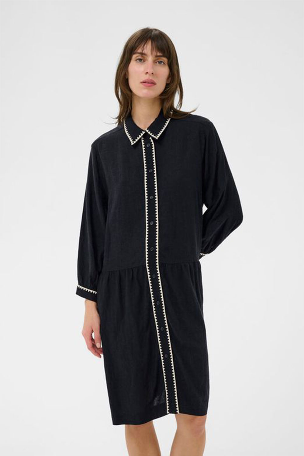 Part Two: Alivia Navy Linen Dress