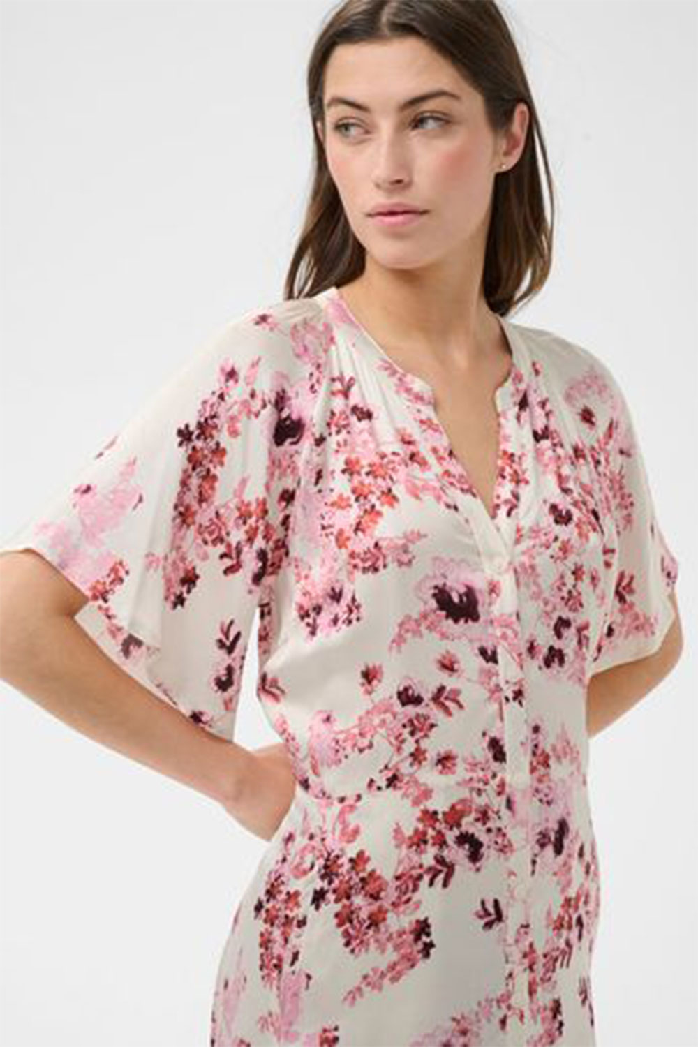 Part Two : Pink Floral Flowing Dress
