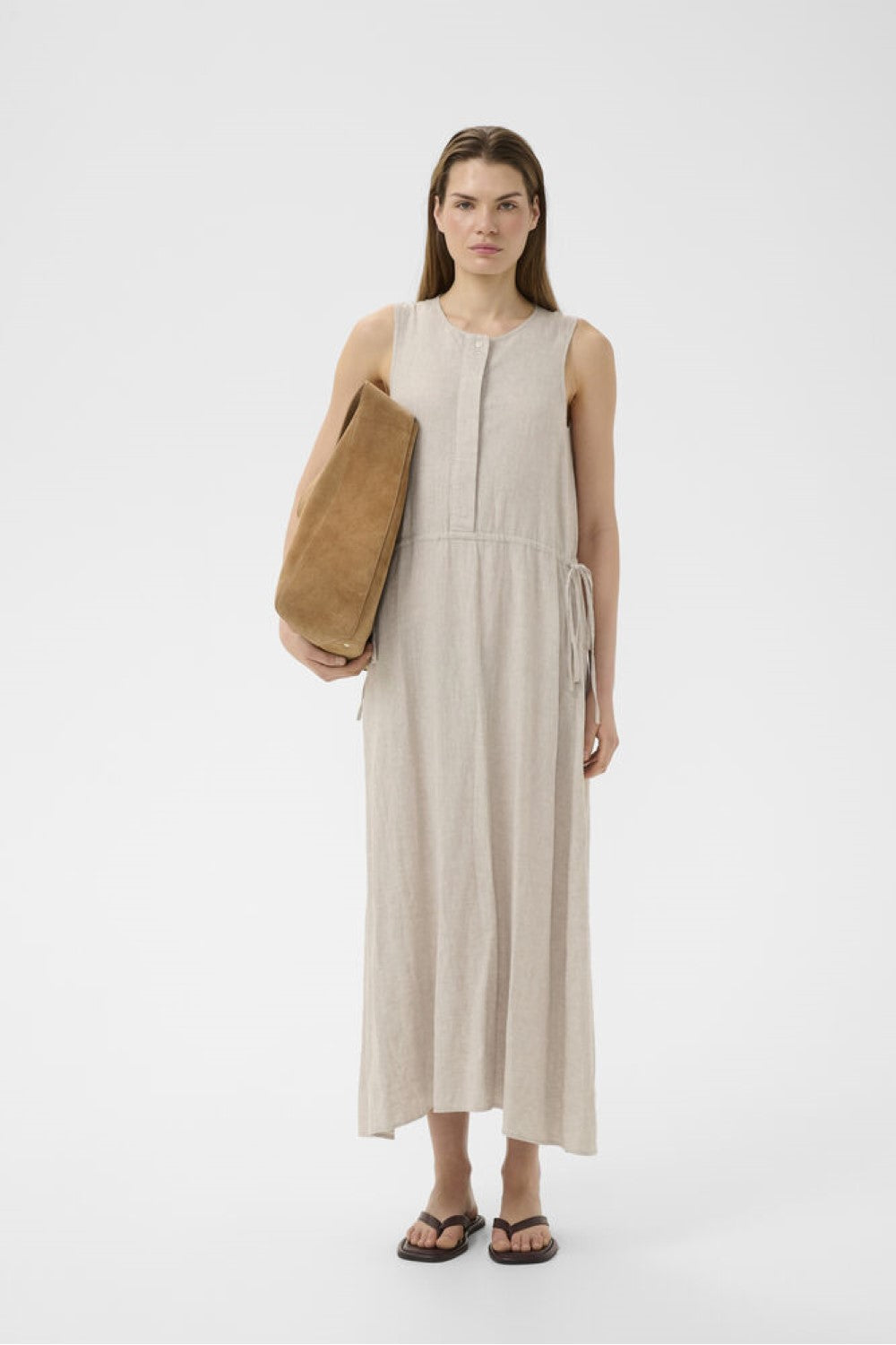 Rowan Linen Drawstring Dress